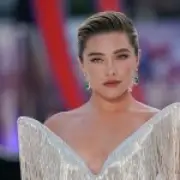 Florence Pugh's Silver Metallic Dress Wows at Spider-Man Premiere