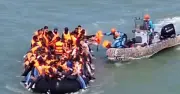 French Officers Throw Life Jackets to Migrants in 70-Mile Channel Crossing Attempt