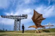 Game of Thrones dragon Syrax flies over Glasgow for Commonwealth Games