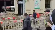 Glasgow delivery driver attacked by far-right thugs with cone