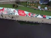 Great North Run 90m Mural Completed on Newcastle Quayside