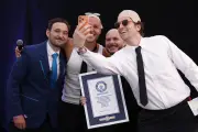 Greg James Hails 'Brilliant Team Effort' After Pitbull Sets Bald Cap World Record