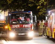 Homes Evacuated as Fire Engulfs Railway Embankment in East London