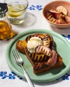 Honey Butter Brioche with Grilled Peaches: Easy BBQ Dessert Recipe