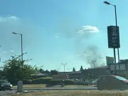 Huge Blaze at Salford Industrial Estate Sends Smoke for Miles