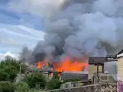 Huge Blaze Breaks Out Next to M&S Store in Frome, Somerset