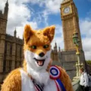 Human fox joins Count Binface in run against Nigel Farage for Clacton byelection