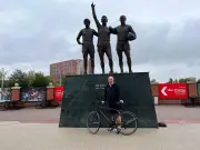John Shiels' 92-club cycle for Sir Bobby Charlton Foundation