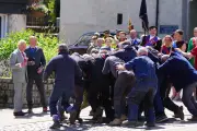 King Charles Starts Ancient Hand Ba' Game During Royal Week Visit to Jedburgh