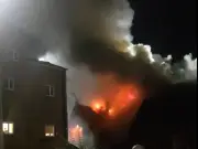 Leicester Church Fire: Historic Building Engulfed in Flames, Smoke Blankets City