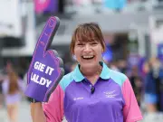 Lorraine Kelly Volunteers at Commonwealth Games During ITV Break
