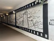 M74 Tunnel Transformed with Artwork of Lanarkshire and Sporting Scenes