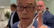 Nigel Farage erupts at Sky News reporter in fiery airport clash
