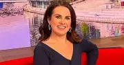 Nina Warhurst Stuns in Red Swimsuit During BBC Breakfast Break