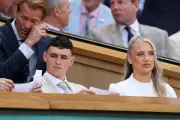 Phil Foden and Gareth Southgate in Royal Box at Wimbledon Day 6