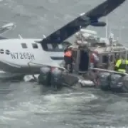 Plane Crashes Into East River, Eight Rescued in New York City