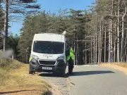 Police Checkpoint at Anglesey Beach to Prevent Wildfires
