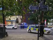 Police cordon off Piccadilly Gardens in Manchester with blue tent after incident