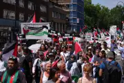 Pro-Palestine Protesters March in London, Urge Burnham to Act on Israel