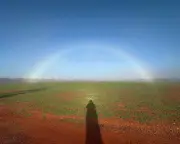 Rare white rainbow-like fogbow spotted in outback New South Wales