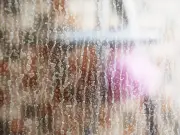 Remove Shower Glass Grime with Cheap Kitchen Sponge Hack