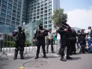 Riot Police Guard England Hotel in Mexico City Ahead of World Cup Clash