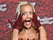 Rita Ora Stuns in See-Through Gown at Descendants Premiere