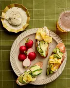 Rukmini Iyer's Courgette and Whipped Feta Bruschetta Recipe