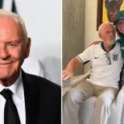 Sir Anthony Hopkins, 88, Unrecognisable in England World Cup Shirt