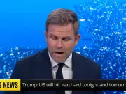Sky News Halts for Breaking Trump Iran Threat Announcement