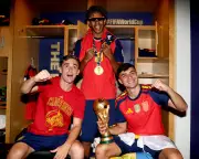 Spain celebrates historic World Cup win with trophy trunks and tattoo bet