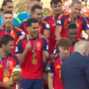 Spain's Mikel Merino mocks Donald Trump with dance during World Cup celebrations