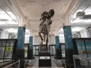 Stan the T-Rex leaving Manchester Museum for Victoria Baths residency