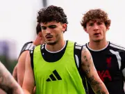 Stefan Bajcetic sends two-word message after return to Liverpool training