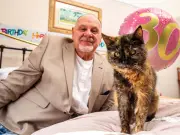 Stockport man reveals secret to 31-year-old cat's long life