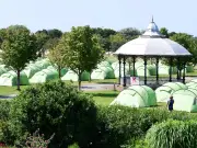 Tents Appear in Merseyside Park Ahead of The Open Championship