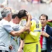 Thibaut Courtois in Tears After Injury in Belgium's World Cup Exit