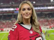 Tom Brady's fan Veronika Rajek suffers wardrobe malfunction in new look
