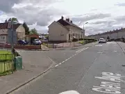 Van deliberately driven at police officers in Larkhall, suspect at large