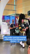 Viral Tartan Army traffic cone arrives in Boston as gift from Scotland fans