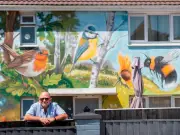 Wales' Most Colourful House: Wyndham Stokes' Nature Mural Transforms Home