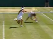 Wimbledon Doubles Star Hits Ball into Opponent's Head at Point-Blank Range