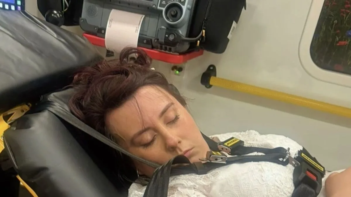 Bride's wedding day ends with ambulance call after drinking on empty stomach