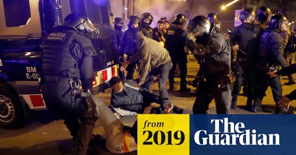 Clashes at Camp Nou as Catalan separatists protest during El Clasico