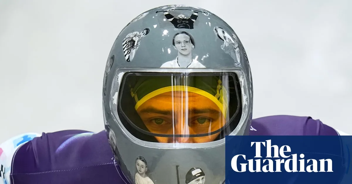 Ukrainian skeleton athlete defies IOC ban on 'helmet of memory'