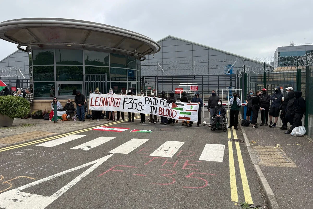 Pro-Palestinian protesters blockade Edinburgh defence factory over F-35 links