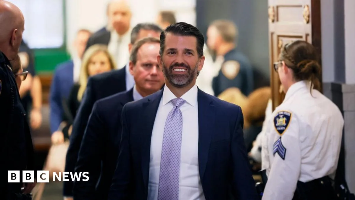 Trump Jr hails 'genius' father during fraud trial testimony