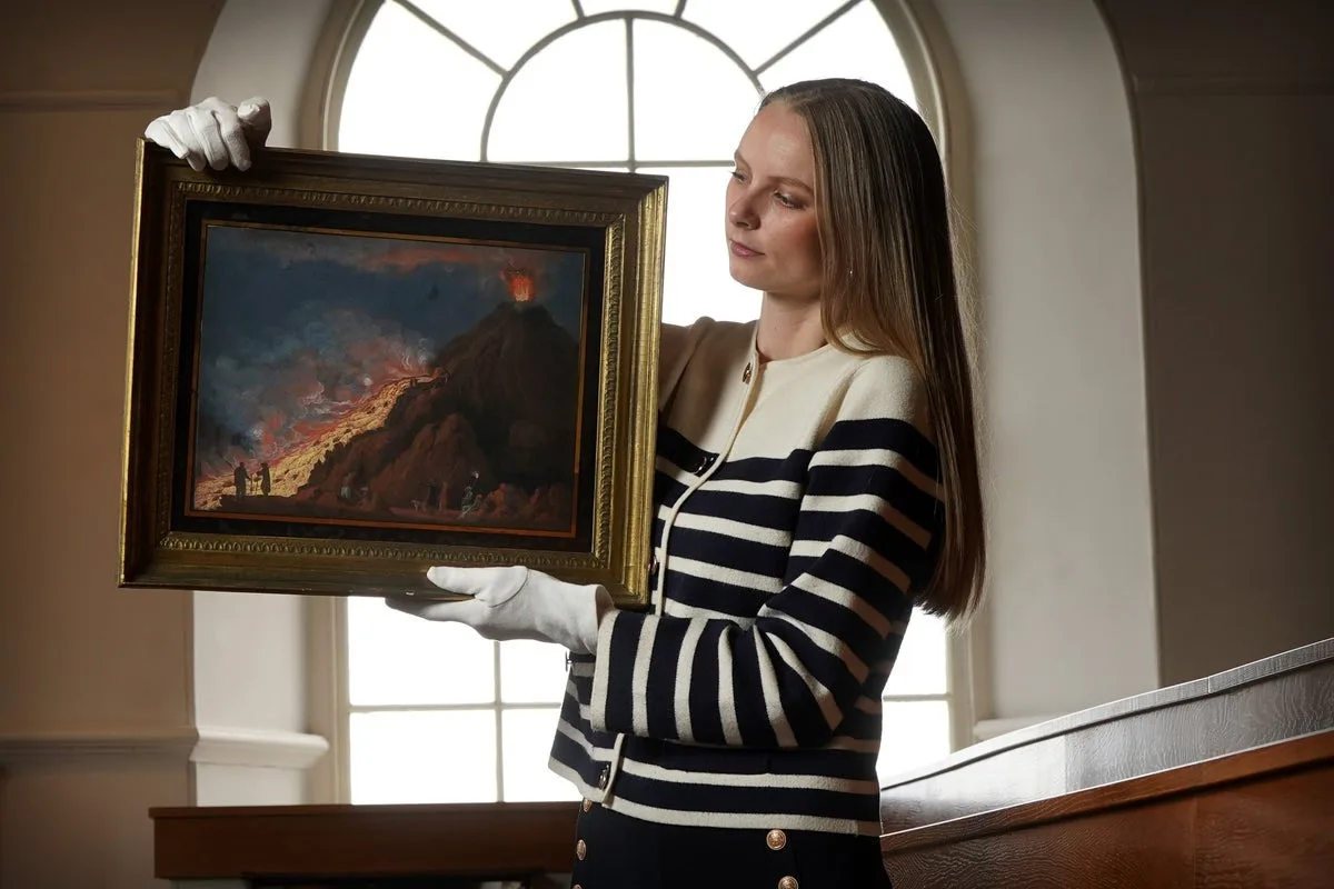 Vesuvius eruption painting by artist who witnessed it to be auctioned