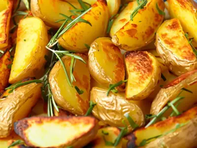 Add flour to roast potatoes for perfect crunch