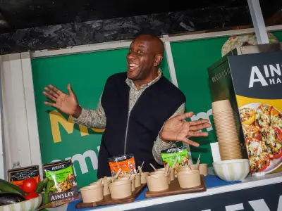 Ainsley Harriott Surprises Shoppers at Stockport Morrisons Stores